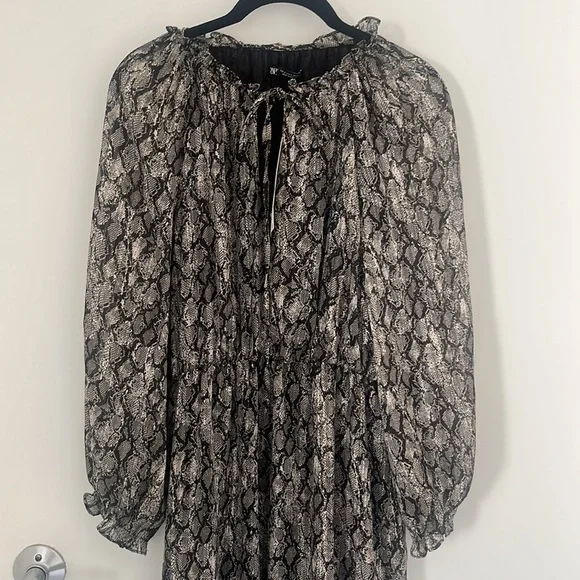 NWT ZARA ANIMAL PRINT MIDI DRESS size S - Picture 5 of 11